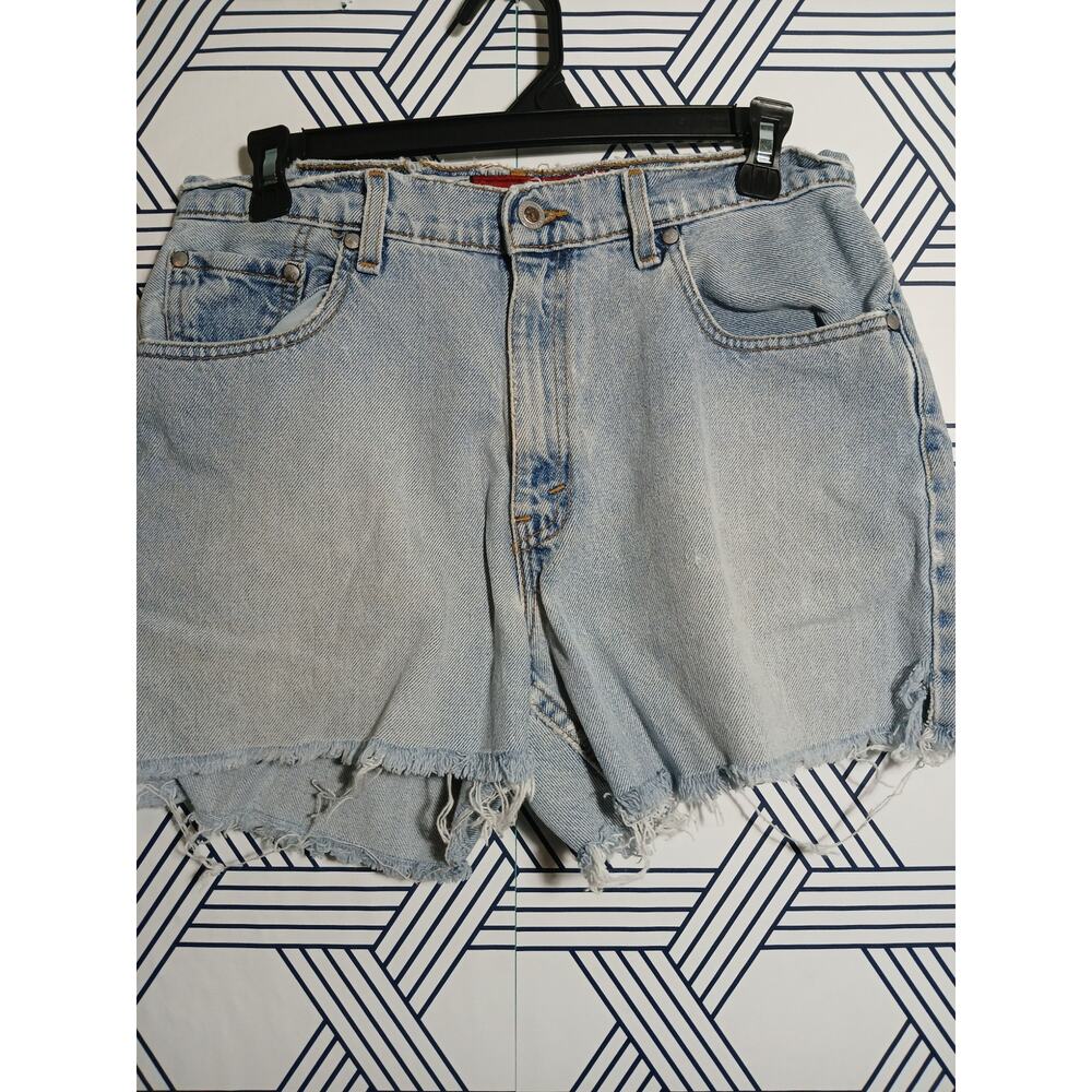 Vintage Levi’s SilverTab Raw Hem Denim Shorts | Boho Festival Grunge